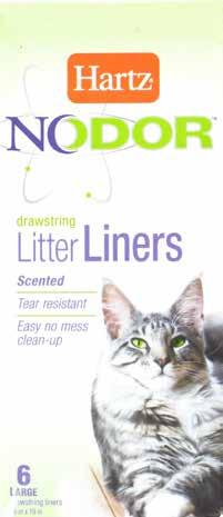 Helps control waste odours and prevents litter from sticking to the sides of