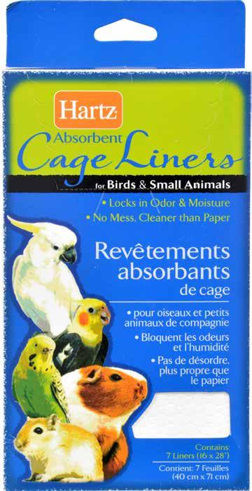 Bird Accessories Cage Liners Hartz Cage Liners are highly absorbent and designed to lock