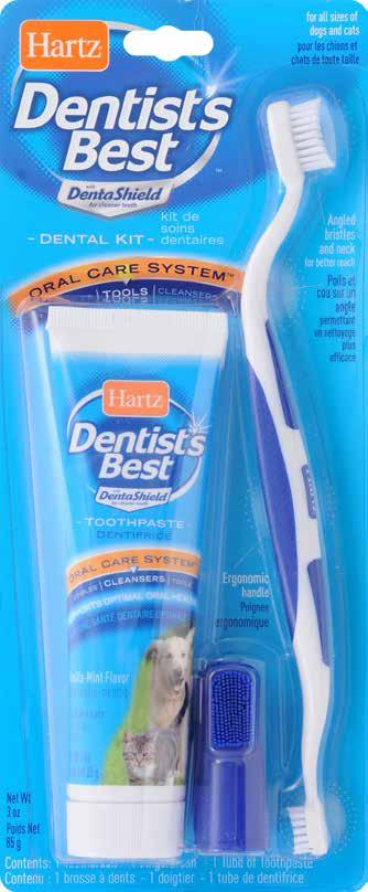 Dentist s Best Oral Care Dentist s Best Dental Kit Hartz Dentist s Best Dental Kit includes toothbrush, toothpaste, and a finger-brush.
