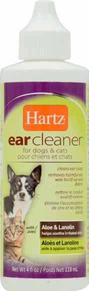 Health Products Ear Cleaner for Dogs & Cats Hartz Ear Cleaner for Dogs and Cats is a gentle and easy