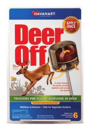 Item# Size Coverage Case Pack DO5600-6 Deer Repellent Stations 192 sq. ft.