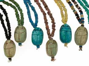 80-4465H 80-4465V Mummy Bead Necklace with Scarab