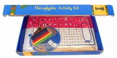 with envelope Hieroglyphic decoder wheel Pharonic magnet Sticker book Kit contains assorted designs. 75-7210 $7.