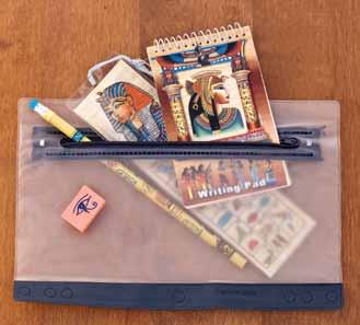 50 Back to School Pouch 9 x 6 zippered case contains Bookmark, Spiral Note
