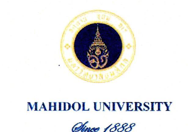 Multi-Disciplinary Responsible Units Mahidol University (Thailand) 1. Faculty of Graduate Studies 2. Faculty of Environmental and Resource Studies 3.