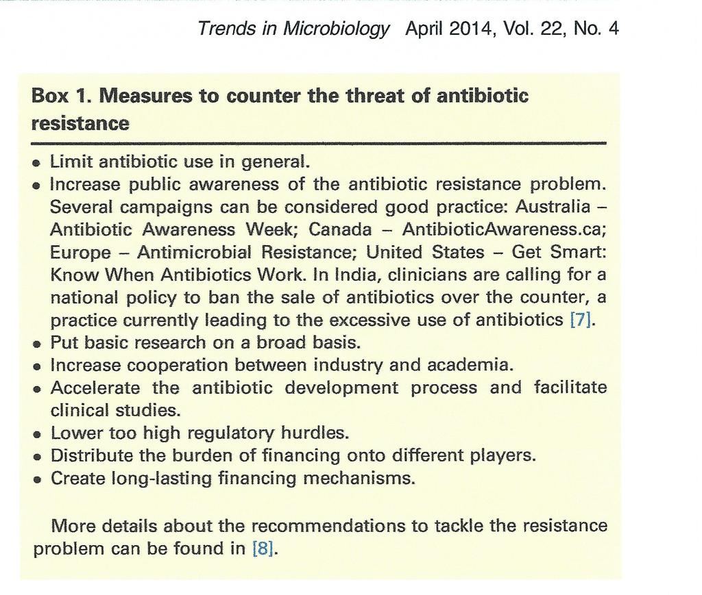 15/05/2014 Prudent Use to Resistance Use antibiotics only when necessary Select agent with narrow spectrum Reserve broad spectrum agents for more resistant bacteria Continue for an appropriate