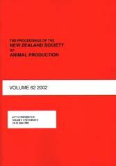 New Zealand Society of Animal Production online archive This paper is from the New Zealand Society for Animal Production online archive.