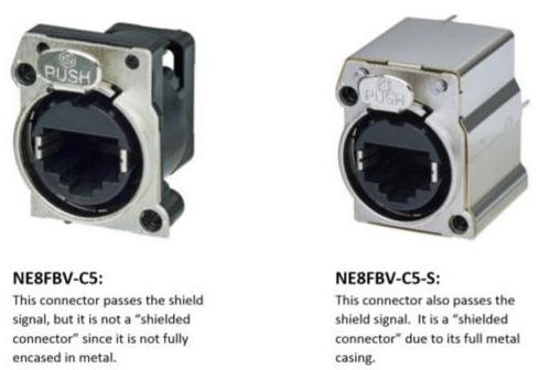 Here is an example of how that works on NE8FDP: Additionally, Neutrik offers fullyshielded