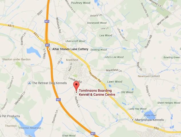 HOW TO FIND TOMLINSONS From Junction 22 on M1 follow the A50 to Leicester at the first roundabout (approx 1.