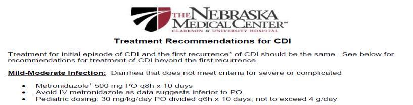 Example of Treatment Recommendation