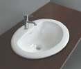 counter Under Counter Basin-Oval: Size: (WxPxH)