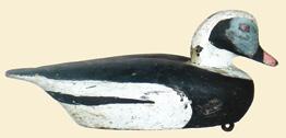 81 82 83 84 85 86 87 81. Oldsquaw (long-tailed duck) drake c 1910. Hollow carved with an applied bottom board. Of Connecticut origin. Attractive form.