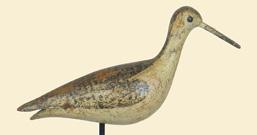 Extremely rare assemblage of five 294A, 294B, 294C, 294D, 294E Massachusetts shorebird decoys from the rig of, and carved by, William Cushman Hathaway (1850-1930?