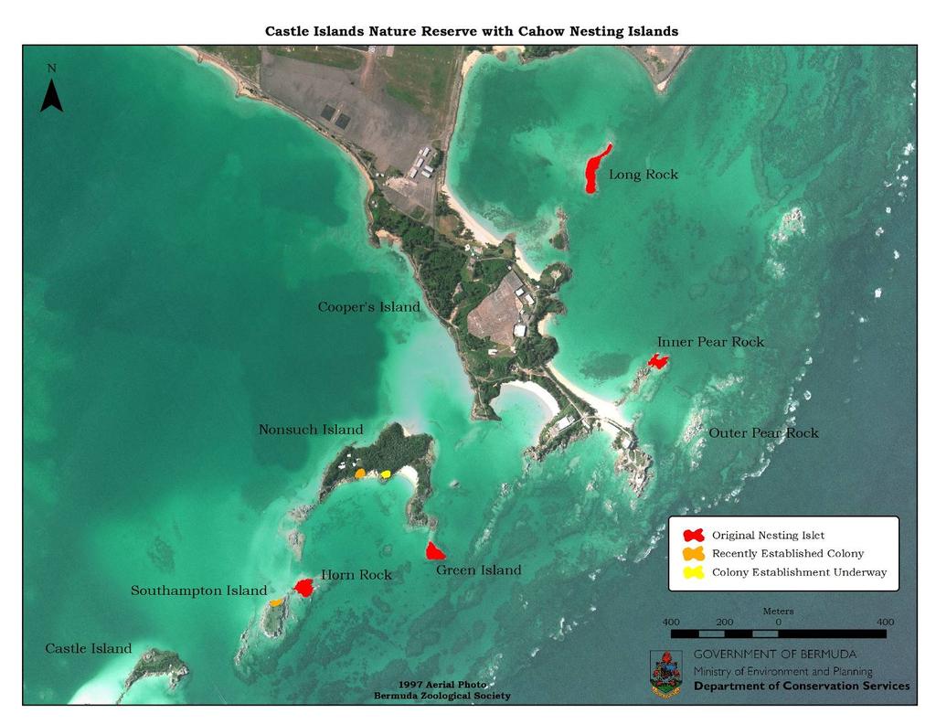 Fig. 5: 2013 Map of Cahow Nesting Sites on the