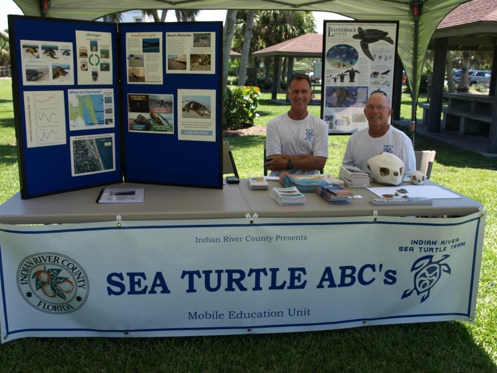 Summary statistics and documentation of the Sea Turtle Mobile Education Unit set up for 14 Days in the City of Vero Beach beachfront parks in 2013.