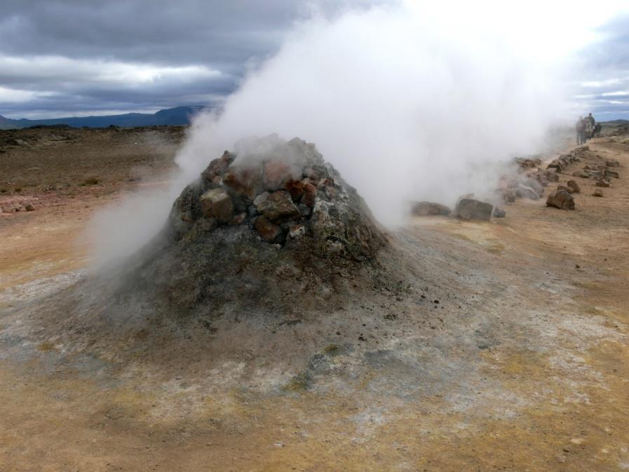 Fumarole fumaroles: Also known as steam vents, fumaroles are so hot that the tiny bit of water they contain