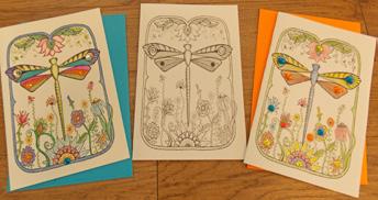Crafty Estrella Crafters The Estrella Arts and Crafts group has taken the art of coloring to a new level, creating one of a kind beautiful cards to give to family and friends.