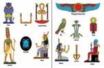 4 Hieroglyphic Stickers 6 x 9 sheet