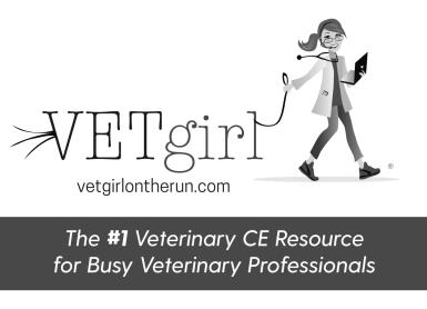 information storage and retrieval system, without the consent of VETgirl, LLC.