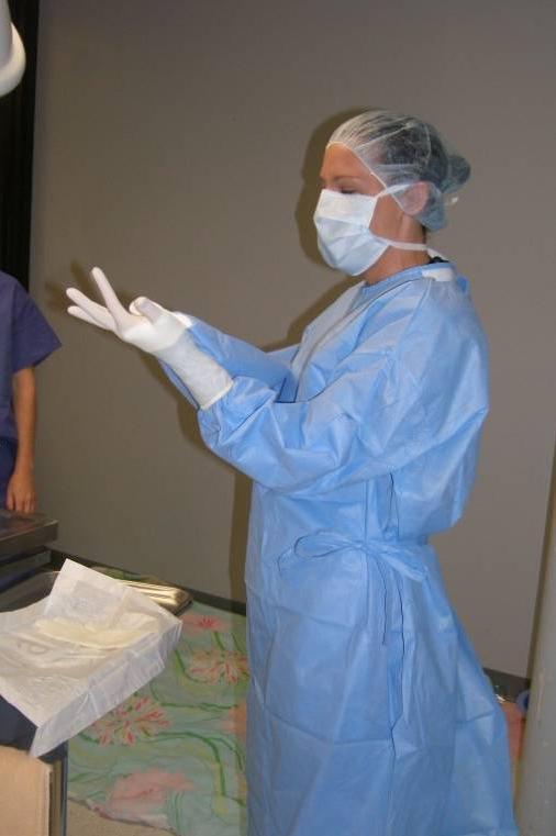 Surgery Separate, sterile instruments for each patient, maintain sterile gloves and surgical field Surgeon: Properly performed hand and arm