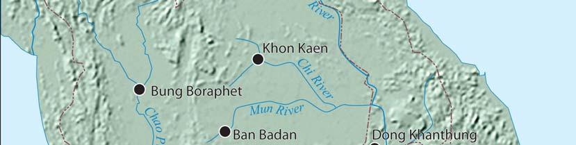 Adjacent to the Middle Mekong and in the Khorat Basin is Khon Kaen (Ban Mai and Ban Nong Pueng sites) in the Chi River catchment and Ban Badan