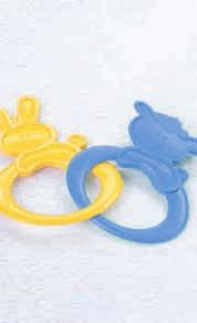 Ergonomic handle is easy to grasp; 3 toy pieces safely sealed inside. Ages 10 months and up. 1399 Red/Blue/Yellow $15.00 c New!