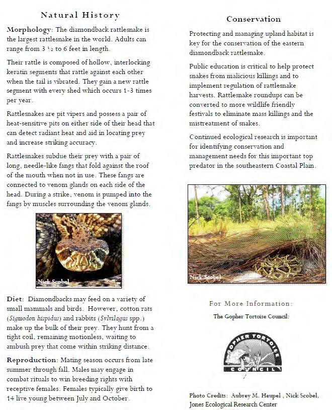 Volume 37, No. 3 Page 9 Upland Snake Conservation Initiative-New EDB Brochure Preview! Recent Research Goessling, JM, K Rebois, JC Godwin, R Birkhead, and CM Murray. 2017.