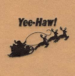 Santa's Country Sleigh CD111710TI Stitches:5121 2.05" H X 3.30" W 52 mm x 83 mm Color Stop: 1 Black [m1000] Santa's Southern Meal CD111710TJ Stitches:12414 2.35" H X 3.