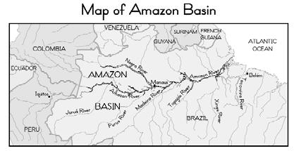 From the Amazon Yearbook So just how big is the Amazon River? The Amazon River is 56 kilometers (35 mi.