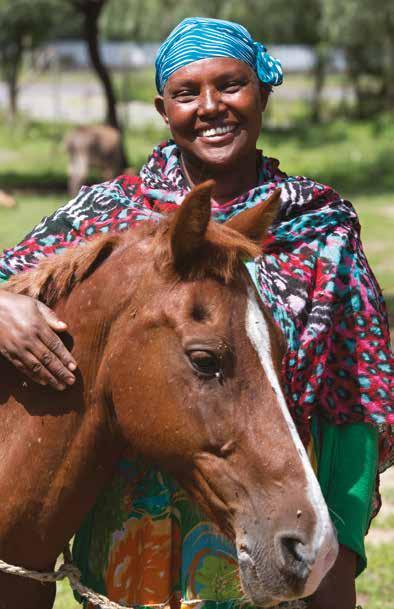 Bullo helps Almaztakele earn a living and provide for her family by pulling a cart that transports passengers and goods around the town of Modjo in Ethiopia.