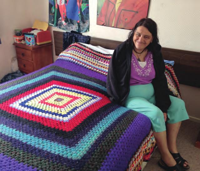 Blankets I ve made By Te Aroha Here you can see one of the queen size blankets I have made. People often donate wool and I crochet it with my good hand into what you see in the picture here.