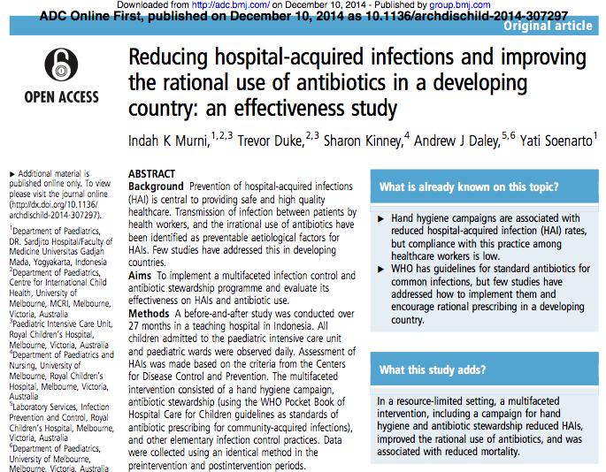 The multi-faceted intervention (infection control and antibiotic stewardship programs): reduce