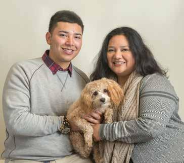 Angela with her son Justin and their dog, Ziggy Owners, such as Angela, are increasingly realizing the value of spaying and neutering for preventive care for their young pets; to avoid costly and