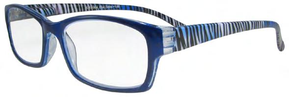 Pattern Case Blue crystal front with matching zebra temple