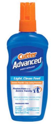 Familycare Smooth & Dry: 15% DEET Cutter Backwoods Insect Repellent (Pump Spray): 25% DEET Figure 2.