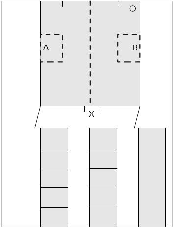 Do Dogs Prefer Family?42 Figure 2: Set up of kennel space used for preference testing. A and B mark the location where a stimulus was placed.