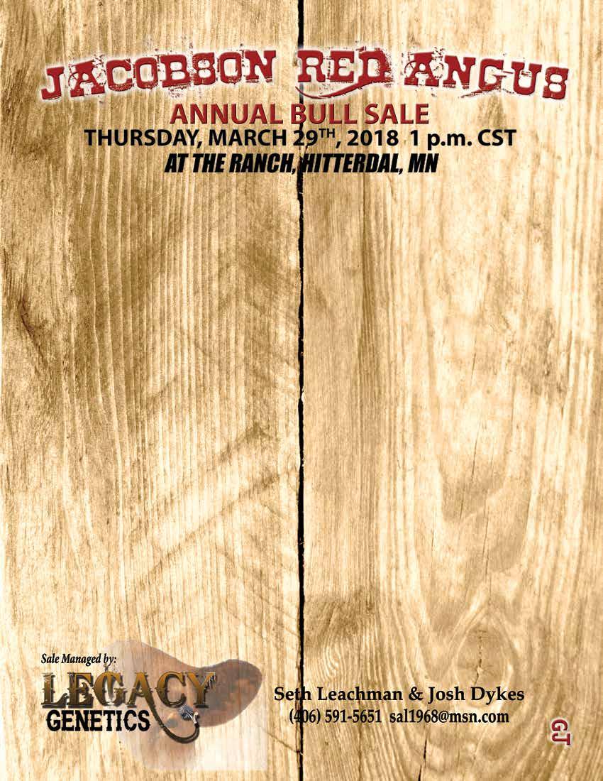 Schedule of Events: Wednesday, March 28 th Pre-sale viewing of bulls all day at the ranch, just southeast of Hitterdal, MN.