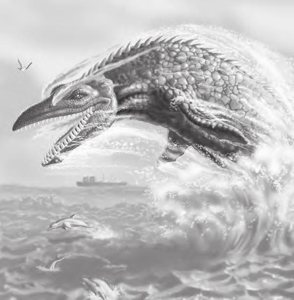 ... 43 in the water were probably dinosaur-like animals such as the Plesiosaurus. Job 41 has a description of a great animal that lived in the sea, Leviathan, that even breathed fire.
