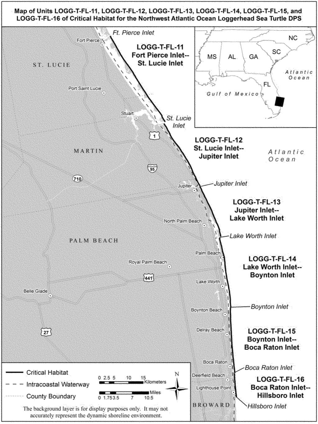18066 Federal Register / Vol. 78, No. 57 / Monday, March 25, 2013 / Proposed Rules of 35.2 km (21.9 miles) of island shoreline along the Atlantic Ocean and extends from Fort Pierce Inlet to St.