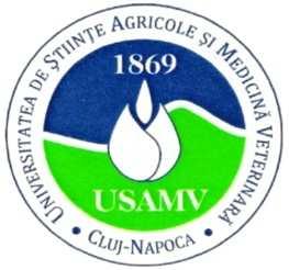 UNIVERSITY OF AGRICULTURAL SCIENCES AND VETERINARY MEDICINE CLUJ-NAPOCA PHD SCHOOL