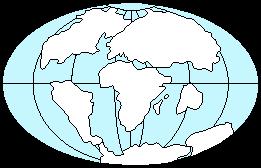 Map of earth 65,000,000 years ago Earth today Adaptive