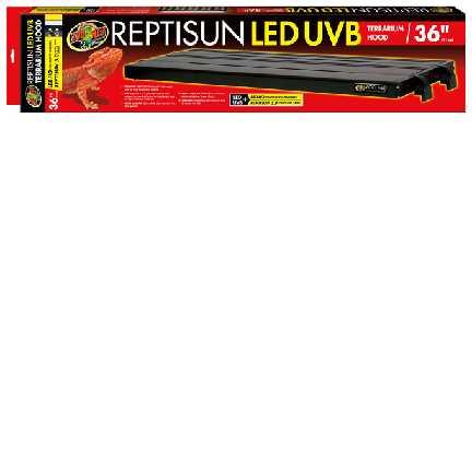 ReptiSun UVB Lamp. In addition to the 6500K LEDs, Red plant growth LEDs, and Blue Lunar LEDs, this hood houses a High Output T5 ReptiSun UVB Lamp.