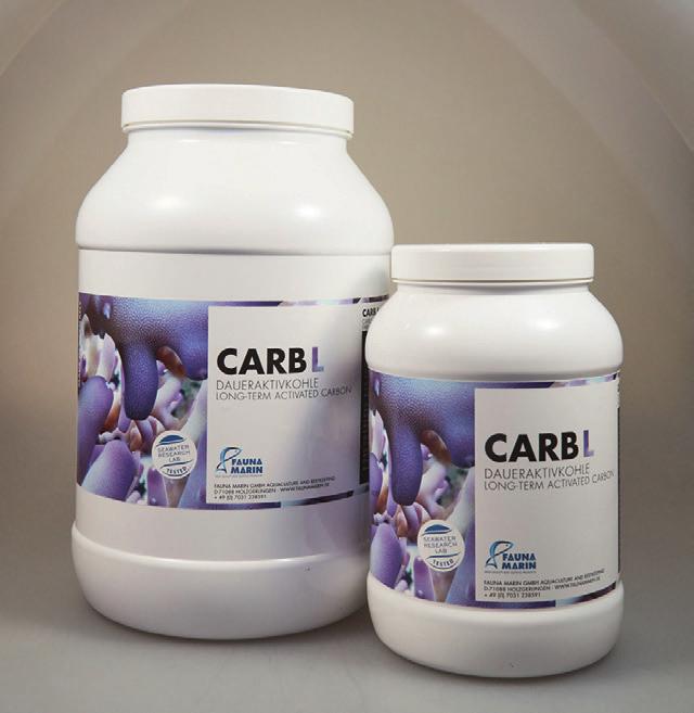 Achieving continuous filtration via Fauna Marin Carb L Having continuous filtration via Carb L (High-purity activated pellet carbon) is the basic component of all Fauna Marin systems.