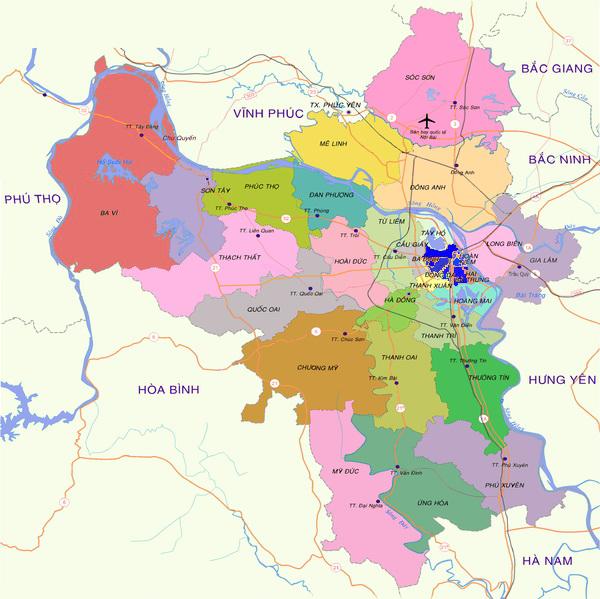 Setting of study: Hanoi region : Bavi District