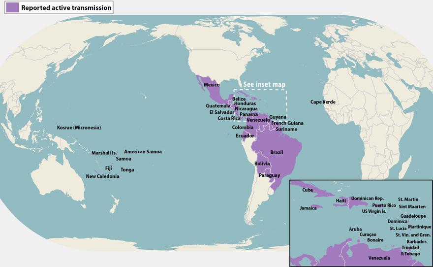 Zika Fever Distribution 4 As of
