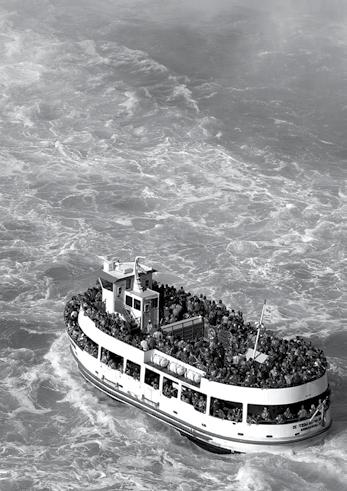 Student Page Tourist vessel, The Maid of the Mist raincoat to protect you from the water and mist in the basin of the Horseshoe Falls.
