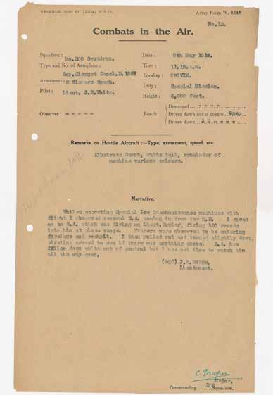 This has been signed by the Commanding Officer Sir Keith Park (1892-1975), who is best known for being in command during the Battle of Britain in World War II.