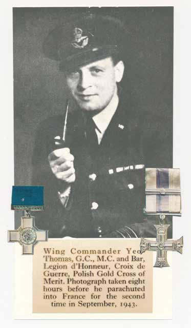 Wing Commander F F E Yeo - Thomas Wing Commander F Yeo-Thomas (1902-1964), signed title page from the Book The White Rabbit.