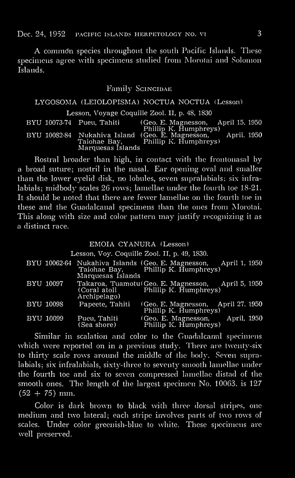 Magnesson, April 15, 1950 BYU 10082-84 Nukahiva Island (Geo. E.