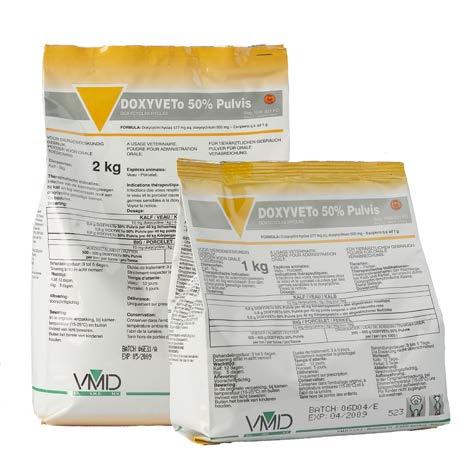 DOXYVETo-6% PREMIX DOXYVETo-6% premix is a medicated premix. The product should be mixed homogeneously with the animal feed.